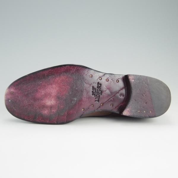 極上★(伊)LIDFORT/リドフォルト SIZE 7【定価￥108,000-★バッファロー(水牛)革ソール仕様】濃茶/World Footwear Gallery★f160