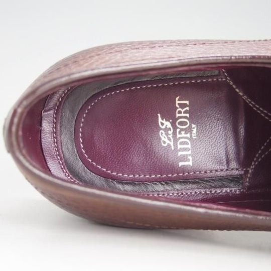 極上★(伊)LIDFORT/リドフォルト SIZE 7【定価￥108,000-★バッファロー(水牛)革ソール仕様】濃茶/World Footwear Gallery★f160