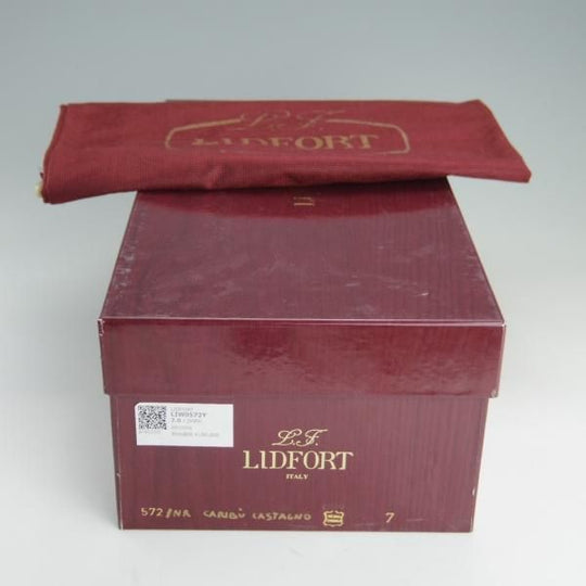 極上★(伊)LIDFORT/リドフォルト SIZE 7【定価￥108,000-★バッファロー(水牛)革ソール仕様】濃茶/World Footwear Gallery★f160