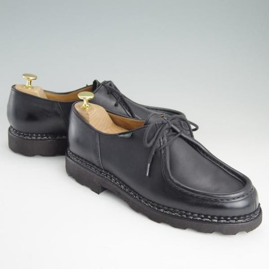 極美品★パラブーツ SIZE 41.5【定価￥71,500-★ミカエル/MICHAEL】チロリアンシューズ/リスレザー/NOIR/黒/メンズ/Paraboot★f161