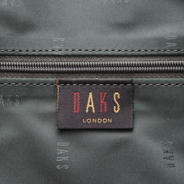 DAKS シボレザービジネスバッグ ハウスチェック 黒 英国紳士 ロンドン 美品☆(英)ダックス/DAKS【☆レザー/ボストンバッグ】メンズ