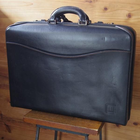 極上★(英)ダンヒル/dunhill【イタリア製★レザー/アタッシュケース】メンズ/ビジネス/バッグ/ブリーフケース/黒★N5613