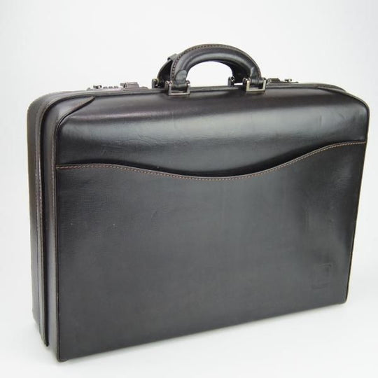 極上★(英)ダンヒル/dunhill【イタリア製★レザー/アタッシュケース】メンズ/ビジネス/バッグ/ブリーフケース/黒★N5613
