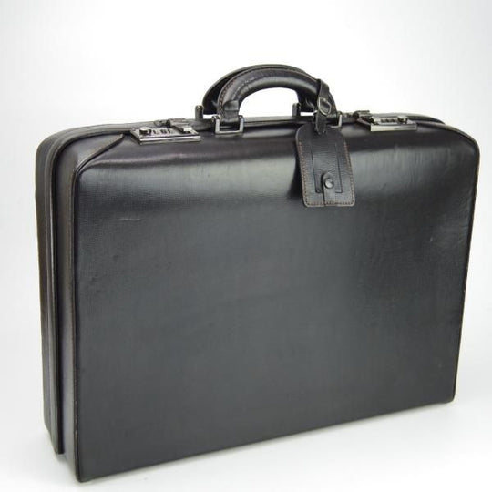 極上★(英)ダンヒル/dunhill【イタリア製★レザー/アタッシュケース】メンズ/ビジネス/バッグ/ブリーフケース/黒★N5613