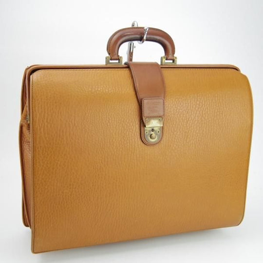 極上★(英)バーバリー/Burberry【貴重★レザー/ダレスバッグ】メンズ/ビジネス/バッグ/ブリーフケース/薄茶/革/鞄★N5615