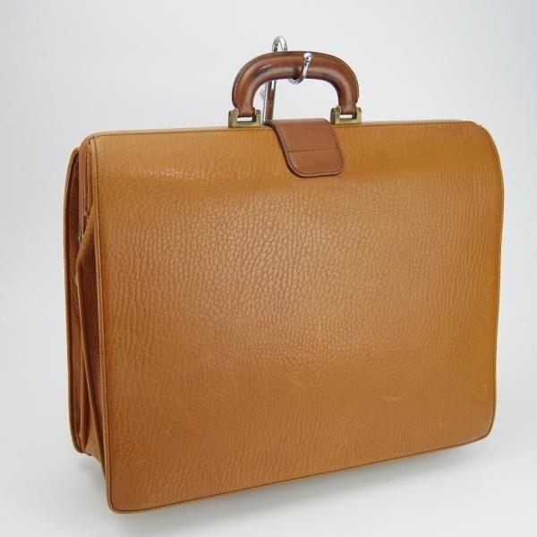 極上★(英)バーバリー/Burberry【貴重★レザー/ダレスバッグ】メンズ/ビジネス/バッグ/ブリーフケース/薄茶/革/鞄★N5615