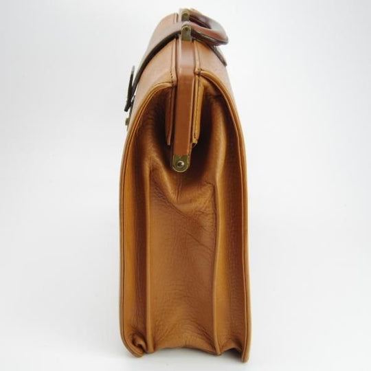 極上★(英)バーバリー/Burberry【貴重★レザー/ダレスバッグ】メンズ/ビジネス/バッグ/ブリーフケース/薄茶/革/鞄★N5615