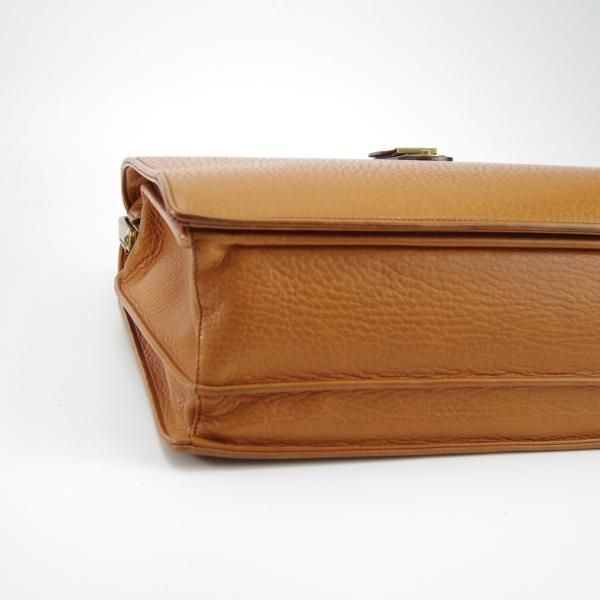 バーバリー　Burberry レザーブリーフケース　ビジネスバック　ダレスバッグ BURBERRY - 【中古】バーバリー BURBERRY レザー ダレスバッグ ライト