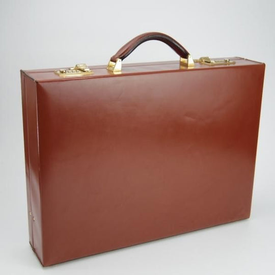 極上★(スペイン)ロエベ/LOEWE【高額★レザー/アタッシュケース】メンズ/ビジネス/バッグ/ブリーフケース/茶/革/鞄★N5616