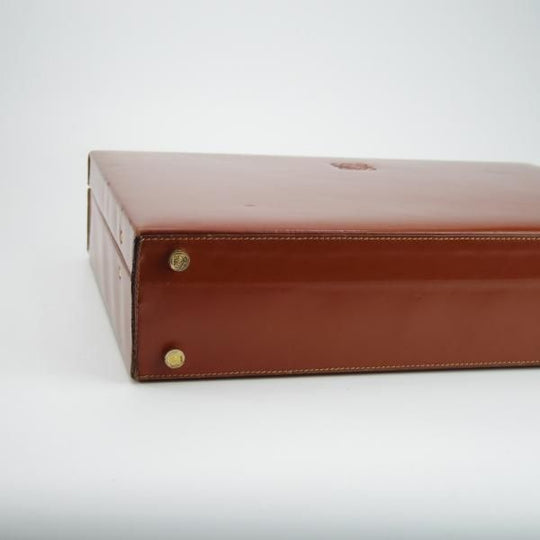 極上★(スペイン)ロエベ/LOEWE【高額★レザー/アタッシュケース】メンズ/ビジネス/バッグ/ブリーフケース/茶/革/鞄★N5616