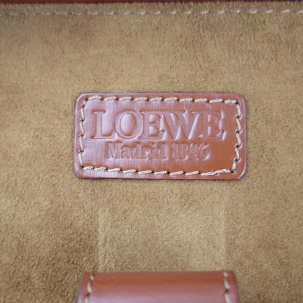 極上★(スペイン)ロエベ/LOEWE【高額★レザー/アタッシュケース】メンズ/ビジネス/バッグ/ブリーフケース/茶/革/鞄★N5616