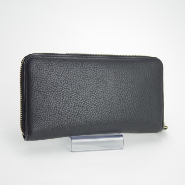 Mulberry ブラックレザー 長財布 極上☆(英)マルベリー/Mulberry【☆長財布/ラウンドジップ