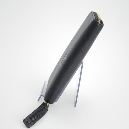 極上★(英)マルベリー/Mulberry【★長財布/ラウンドジップ】レザー/ロングウォレット/本革/黒/財布/メンズ&レディース兼★f164