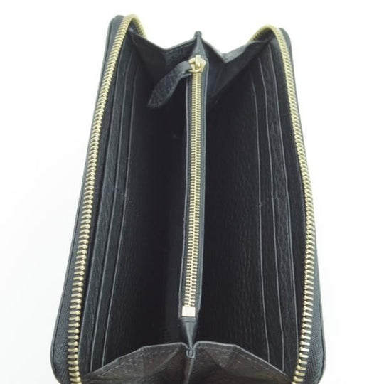 極上★(英)マルベリー/Mulberry【★長財布/ラウンドジップ】レザー/ロングウォレット/本革/黒/財布/メンズ&レディース兼★f164