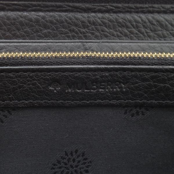 極上★(英)マルベリー/Mulberry【★長財布/ラウンドジップ】レザー/ロングウォレット/本革/黒/財布/メンズ&レディース兼★f164