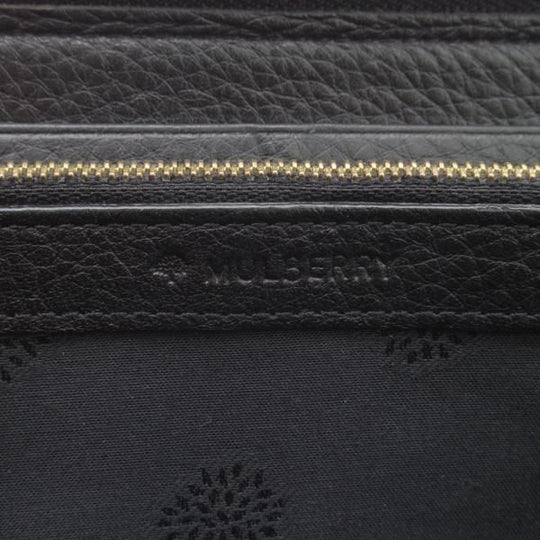 極上★(英)マルベリー/Mulberry【★長財布/ラウンドジップ】レザー/ロングウォレット/本革/黒/財布/メンズ&レディース兼★f164