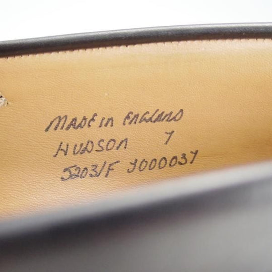 美品★(英)チーニー 7F【定価￥74,800-★HUDSON/ハドソン/コインローファー】5203ラスト/カーフ/黒/メンズ/CHEANEY★f167