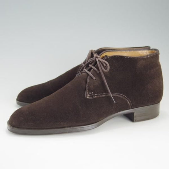 ★(伊)サントーニ SIZE 6.5【★チャッカブーツ/13397】スエード/濃茶/メンズ/Santoni★f168