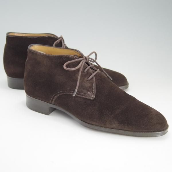 ☆(伊)サントーニ SIZE 6.5【☆チャッカブーツ/13397】スエード/濃茶