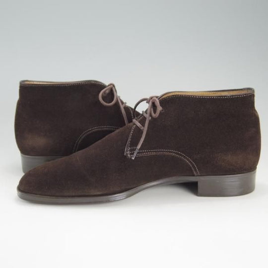 ★(伊)サントーニ SIZE 6.5【★チャッカブーツ/13397】スエード/濃茶/メンズ/Santoni★f168