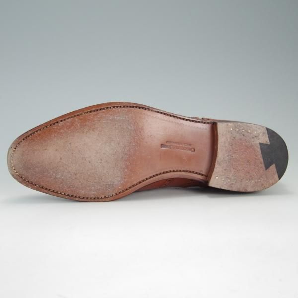 極美品★クロケット&ジョーンズ 7F【定価￥86,900-★フルブローグ/FINSBURY】341ラスト/カーフ/茶/Crockett&Jones★f169