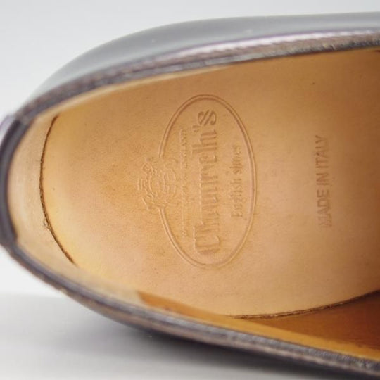 美品★チャーチ(レディース) SIZE 37【定価￥86,900-★シャノン/SHANNON W】ポリッシュドバインダーカーフ/黒/Church's★f170