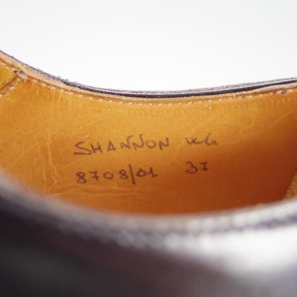 美品★チャーチ(レディース) SIZE 37【定価￥86,900-★シャノン/SHANNON W】ポリッシュドバインダーカーフ/黒/Church's★f170