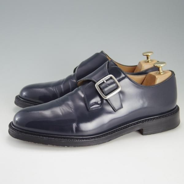 極上★チャーチ 85F/UK8.5【貴重★シャノン/SHANNON同仕様のモンクストラップ】Meadwell/103ラスト/紺/Church's★f172