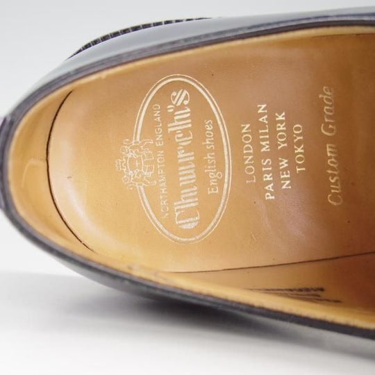 極上★チャーチ 85F/UK8.5【貴重★シャノン/SHANNON同仕様のモンクストラップ】Meadwell/103ラスト/紺/Church's★f172