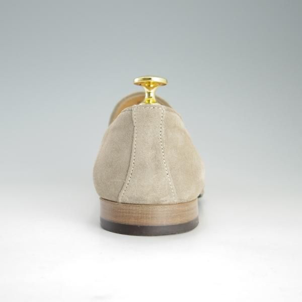 美品★(伊)DI MELLA/ディメッラ SIZE 7【定価￥47,520-★スリッポン/2052】ローファー/スエード/薄茶/メンズ★f173
