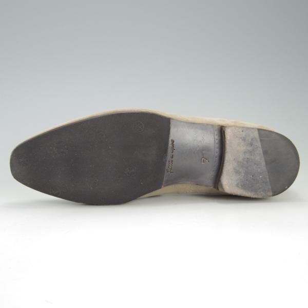 美品★(伊)DI MELLA/ディメッラ SIZE 7【定価￥47,520-★スリッポン/2052】ローファー/スエード/薄茶/メンズ★f173
