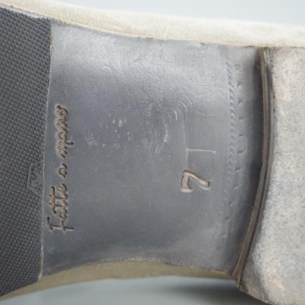 美品★(伊)DI MELLA/ディメッラ SIZE 7【定価￥47,520-★スリッポン/2052】ローファー/スエード/薄茶/メンズ★f173