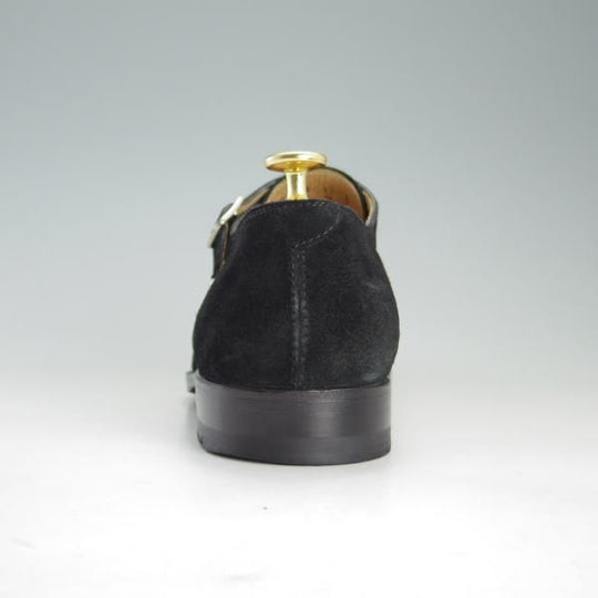 美品★(伊)DI MELLA/ディメッラ SIZE 7【★ダブルモンク/1067】スエード/黒/メンズ★f174