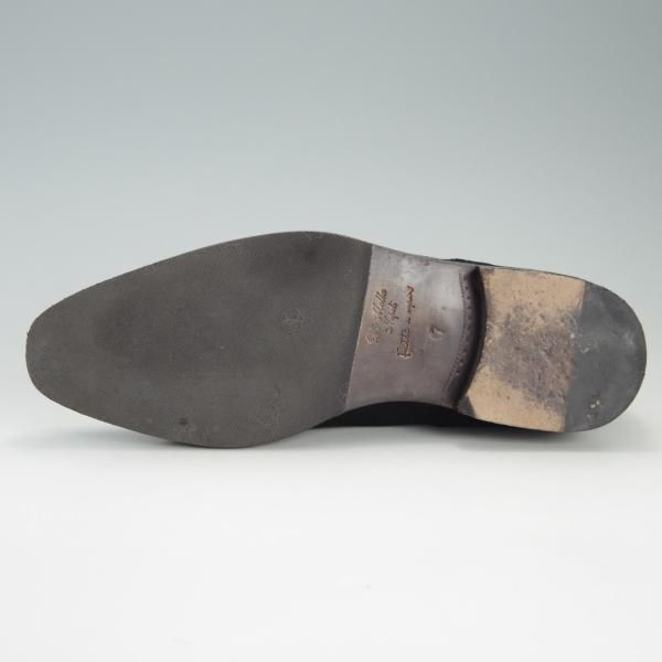 美品★(伊)DI MELLA/ディメッラ SIZE 7【★ダブルモンク/1067】スエード/黒/メンズ★f174