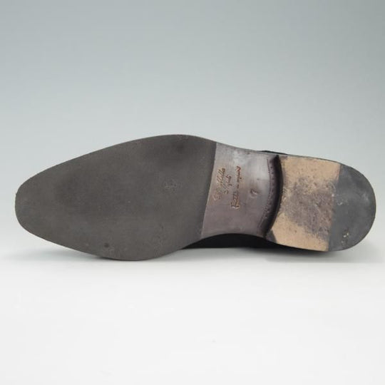 美品★(伊)DI MELLA/ディメッラ SIZE 7【★ダブルモンク/1067】スエード/黒/メンズ★f174