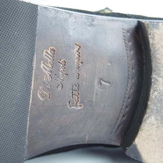 美品★(伊)DI MELLA/ディメッラ SIZE 7【★ダブルモンク/1067】スエード/黒/メンズ★f174