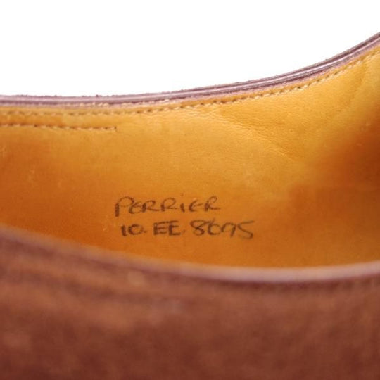 ★ジョンロブ 10EE【貴重★8695ラスト/PERRIER/ペリエ】プレーントゥ/Vフロント/スエード/茶/メンズ/JOHN LOBB★f175