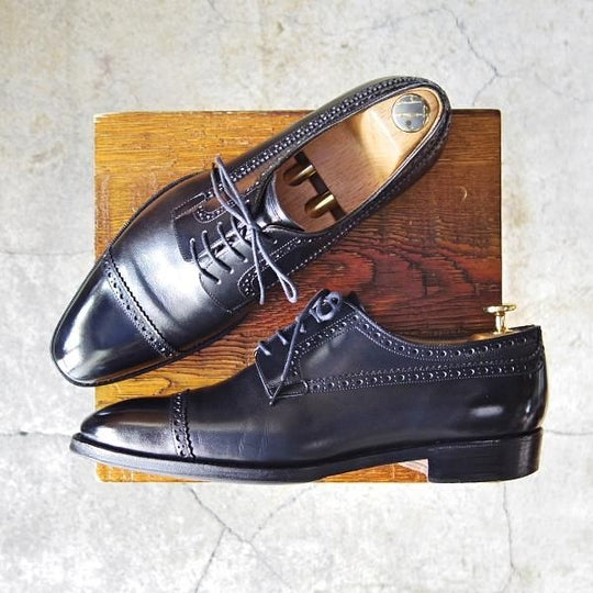 極上★Oriental/オリエンタル SIZE 7.5【★クォーターブローグ/ASHTON】アシュトン/3151/カーフ/黒/メンズ★f177