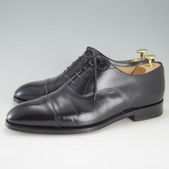 極上★(英)アルフレッド・サージェント UK7【貴重★(仏)BOWEN別注/ストレートチップ】カーフ/黒/メンズ/Alfred Sargent★f179