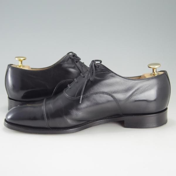 極上★(英)アルフレッド・サージェント UK7【貴重★(仏)BOWEN別注/ストレートチップ】カーフ/黒/メンズ/Alfred Sargent★f179