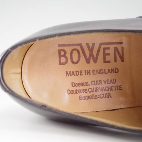 極上★(英)アルフレッド・サージェント UK7【貴重★(仏)BOWEN別注/ストレートチップ】カーフ/黒/メンズ/Alfred Sargent★f179