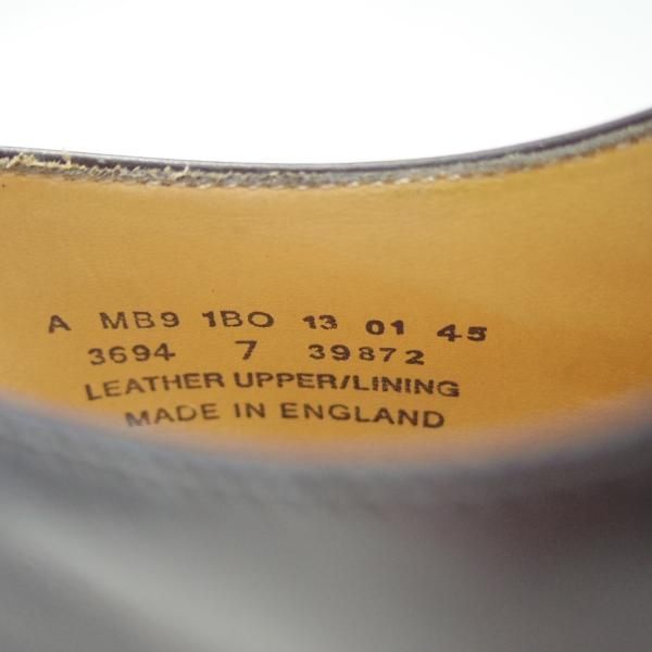 極上★(英)アルフレッド・サージェント UK7【貴重★(仏)BOWEN別注/ストレートチップ】カーフ/黒/メンズ/Alfred Sargent★f179