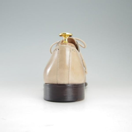 極上★(伊)ステファノ・ブランキーニ SIZE 7.5【★ホールカット/2406】カーフ/薄茶/メンズ/STEFANO BRANCHINI★f181