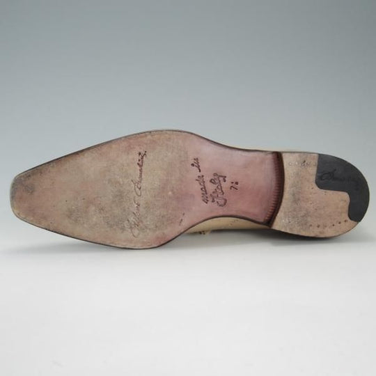 極上★(伊)ステファノ・ブランキーニ SIZE 7.5【★ホールカット/2406】カーフ/薄茶/メンズ/STEFANO BRANCHINI★f181