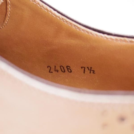 極上★(伊)ステファノ・ブランキーニ SIZE 7.5【★ホールカット/2406】カーフ/薄茶/メンズ/STEFANO BRANCHINI★f181