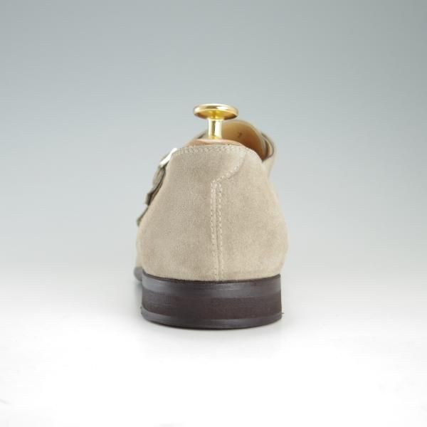 ほぼ未使用★(伊)DI MELLA/ディメッラ SIZE 7【★ダブルモンク/2083】スエード/薄茶/メンズ★f182