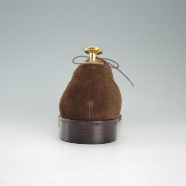 極上★(伊)サルヴァトーレ・フェラガモ 7EE【★フルブローグ/スエード】濃茶/メンズ/Salvatore Ferragamo★f184