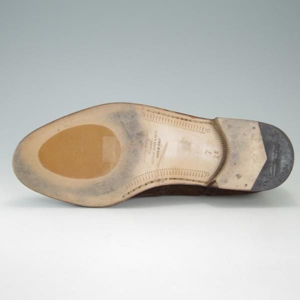 極上★(伊)サルヴァトーレ・フェラガモ 7EE【★フルブローグ/スエード】濃茶/メンズ/Salvatore Ferragamo★f184