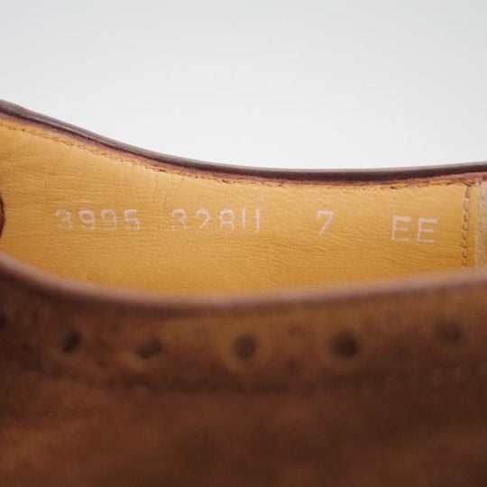 極上★(伊)サルヴァトーレ・フェラガモ 7EE【★フルブローグ/スエード】濃茶/メンズ/Salvatore Ferragamo★f184