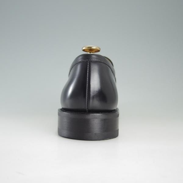 美品★パラブーツ SIZE 5.5【定価￥77,000-★コンビ仕様/DAX】ギャラクシーソール/コインローファー/カーフ×スエード/黒/Paraboot★f186